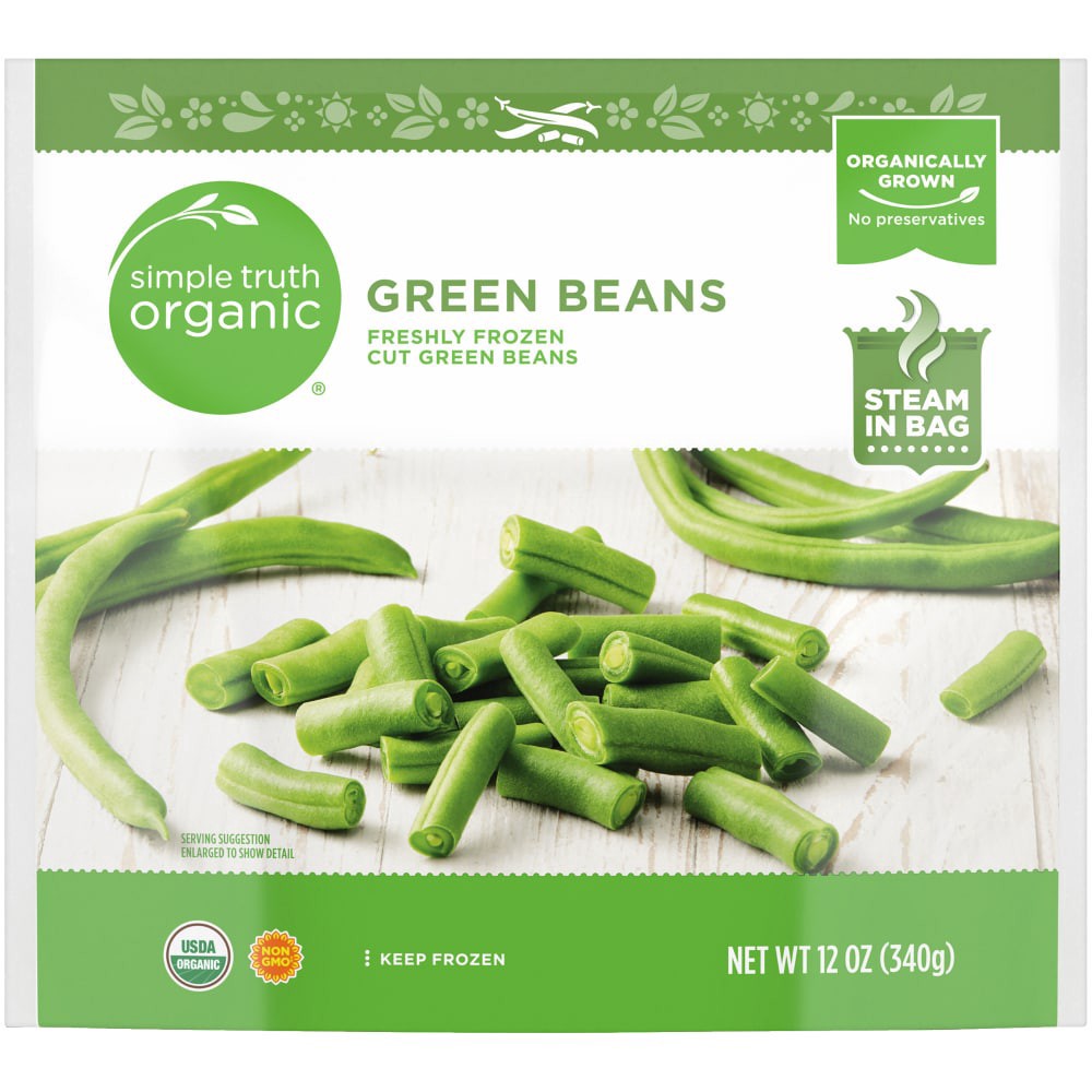 slide 4 of 6, Simple Truth Organic Freshly Frozen Cut Green Beans, 12 oz