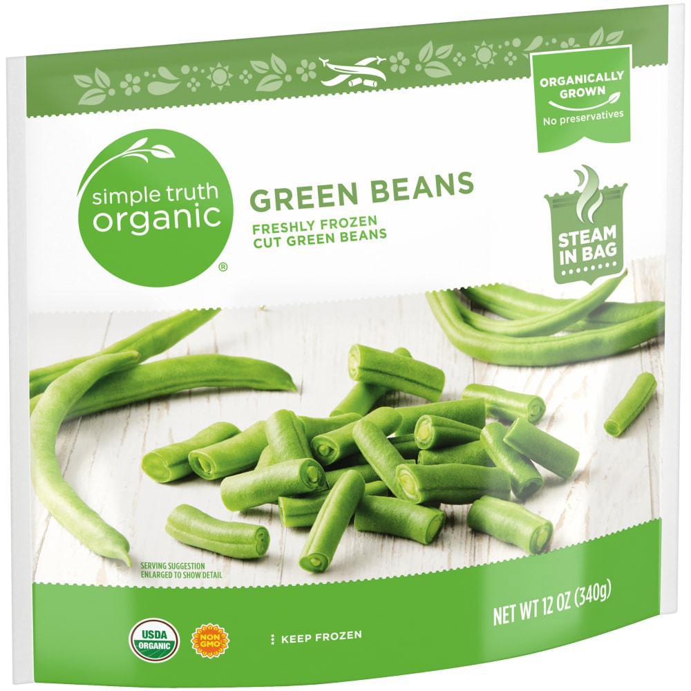 slide 2 of 6, Simple Truth Organic Freshly Frozen Cut Green Beans, 12 oz