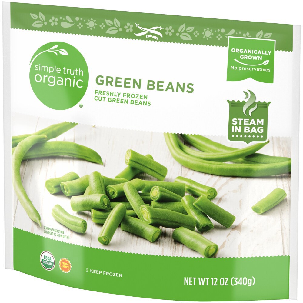slide 5 of 6, Simple Truth Organic Freshly Frozen Cut Green Beans, 12 oz