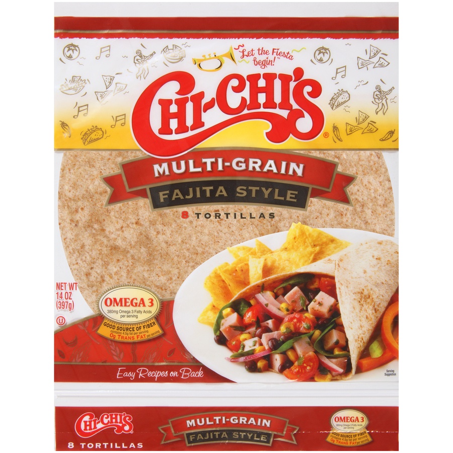 slide 1 of 6, Chi-Chi's Multi-Grain Tortillas / Fajita Style, 14 oz