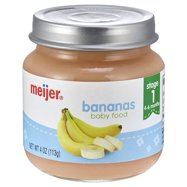 slide 1 of 1, Meijer Baby Food Banana Jar, 4 oz