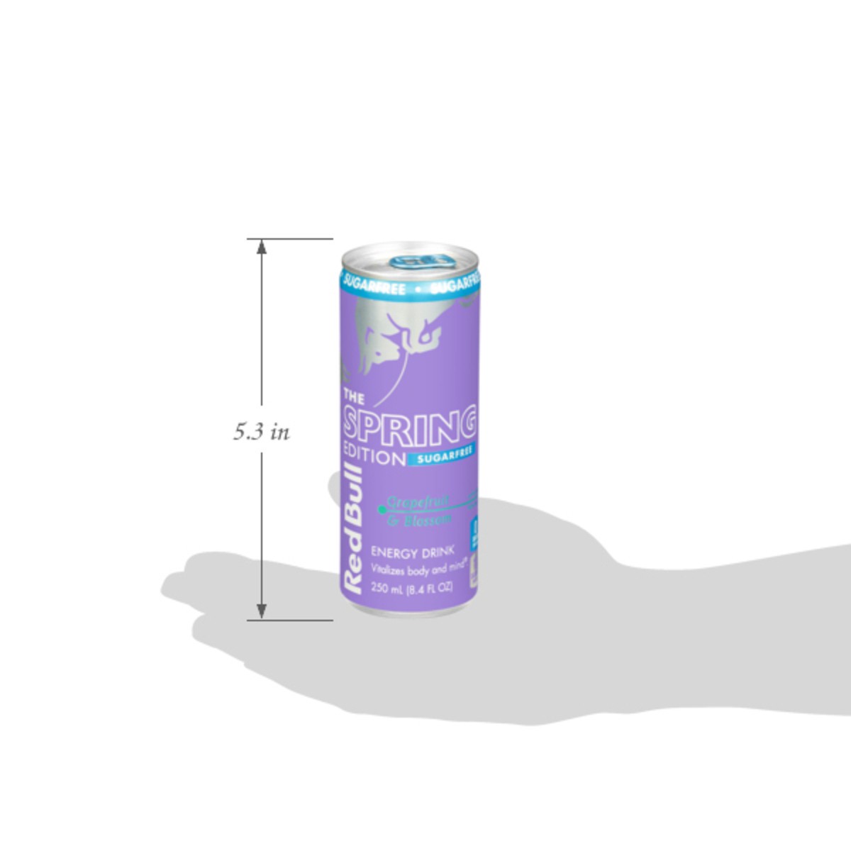 slide 9 of 13, Red Bull Spring Edition Sugarfree Energy Drink, Grapefruit, 8.4 fl. oz. can, with 80mg Caffeine, Taurine & B Vitamins, 8.4 fl oz