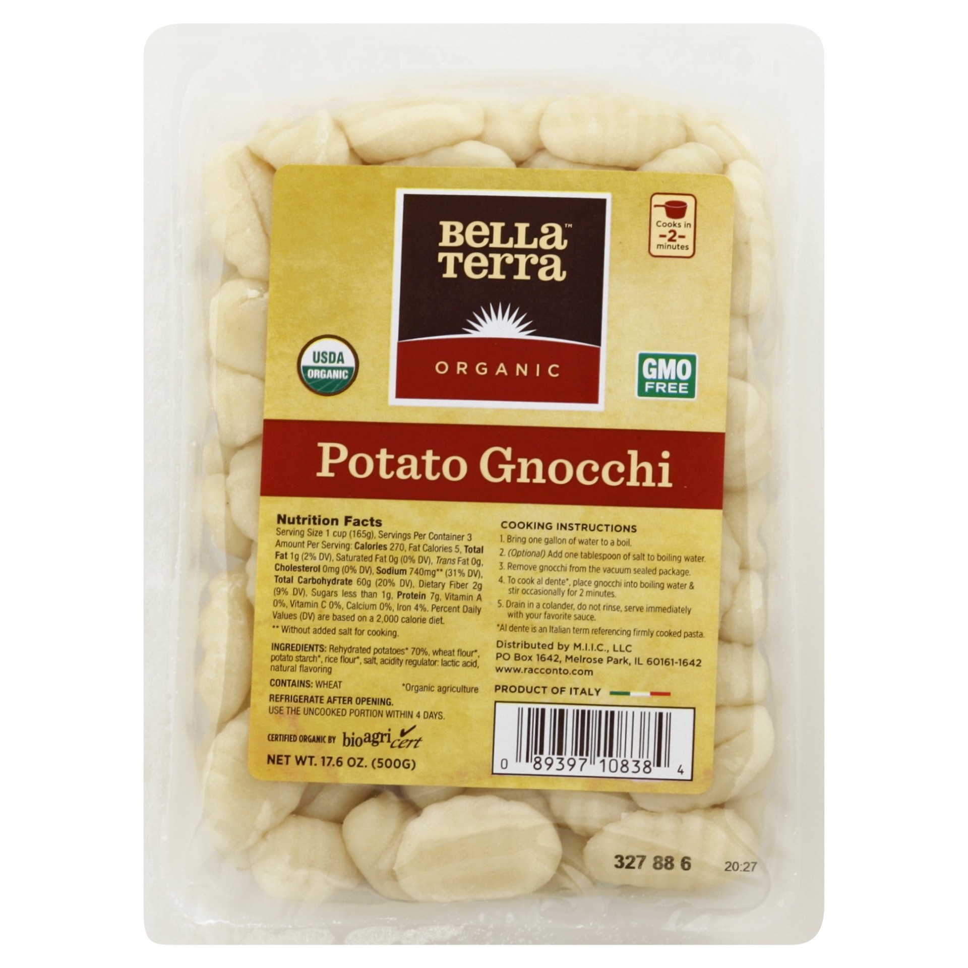 slide 1 of 5, Bella Terra Potato Gnocchi, 17.6 oz