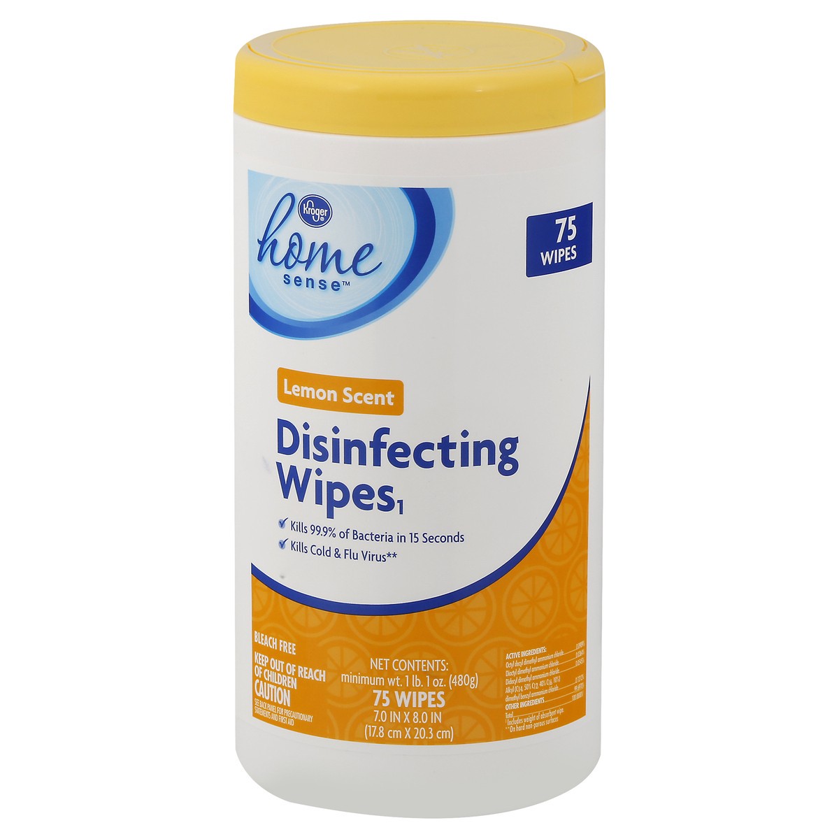 slide 4 of 10, Kroger Home Sense Disinfecting Wipes 75 ea, 75 ct