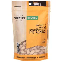 Woodstock Organic Dry Roasted and Unsalted Pistachios 7 oz