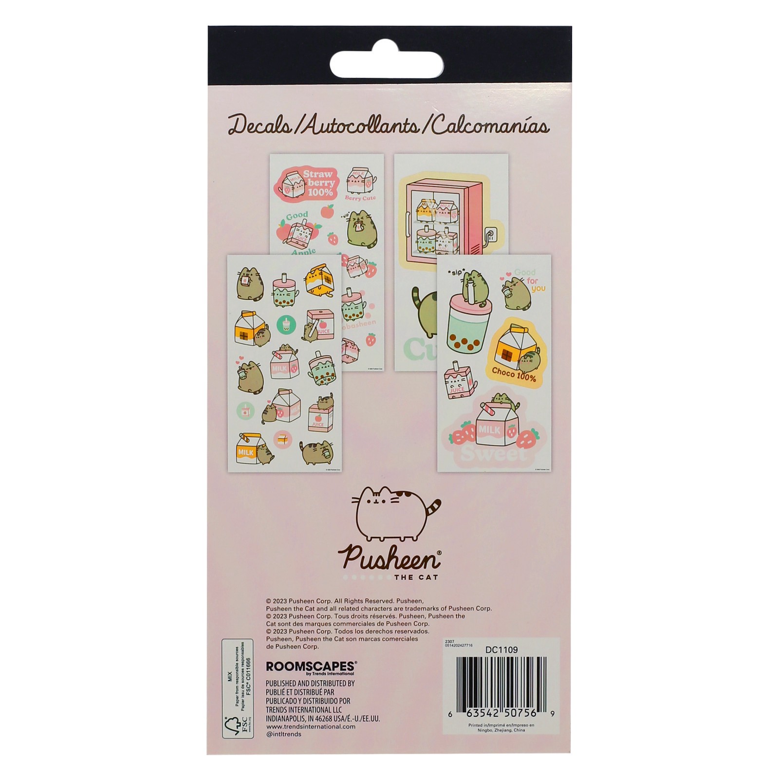 slide 3 of 3, Trends International Pusheen Roomscapes Decal Set, 4 in x 8 in