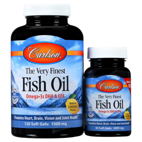 slide 1 of 1, Carlson Very Finest Fish Oil Lemon Flavor Omega 3 Liquid, 120 ct