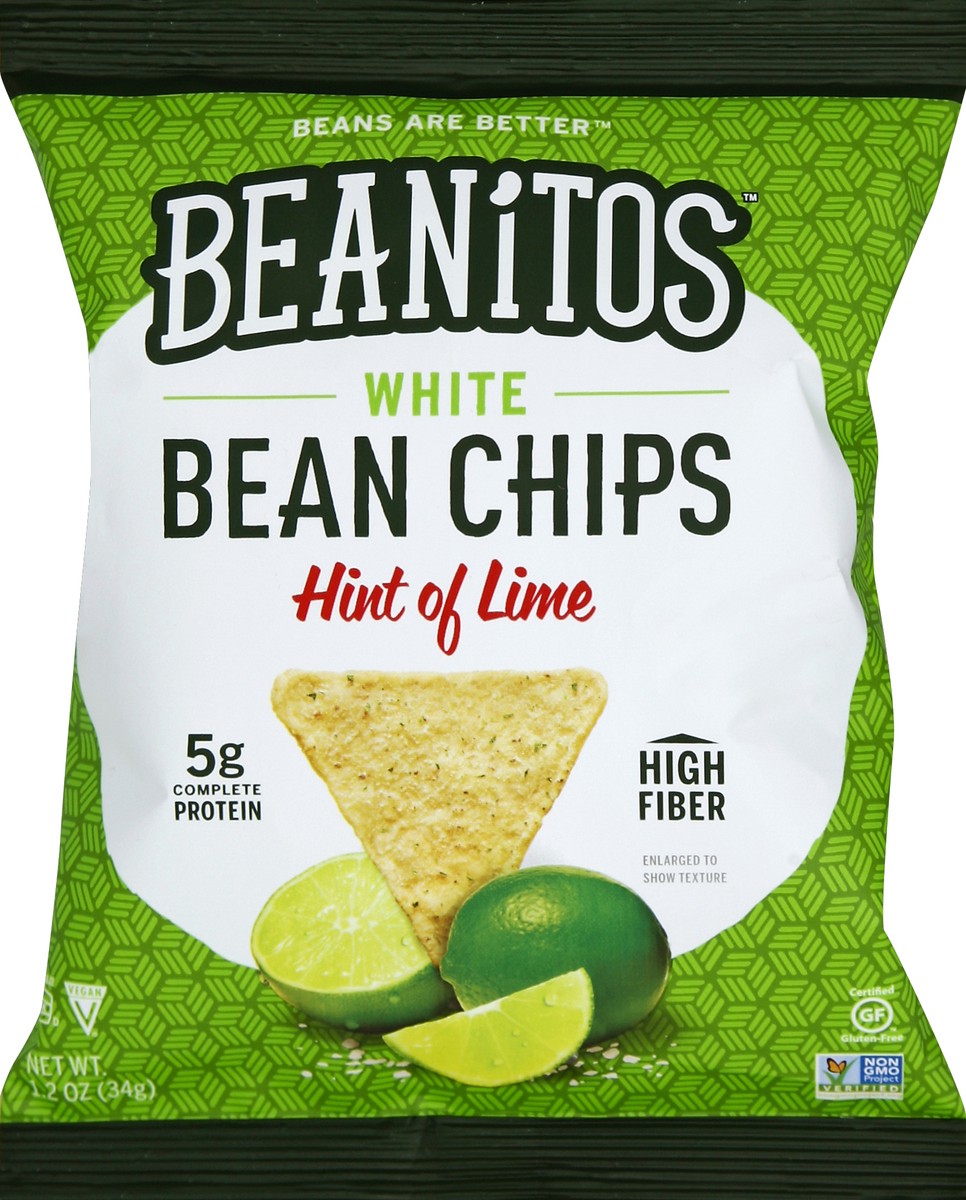 slide 1 of 6, Beanitos Hint of Lime White Bean Chips, 1.2 oz