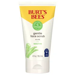 Burt's Bees Sensitive Solutions Gentle Face Scrub with Aloe, 98.9% Natural Origin, 4 Fluid Ounces