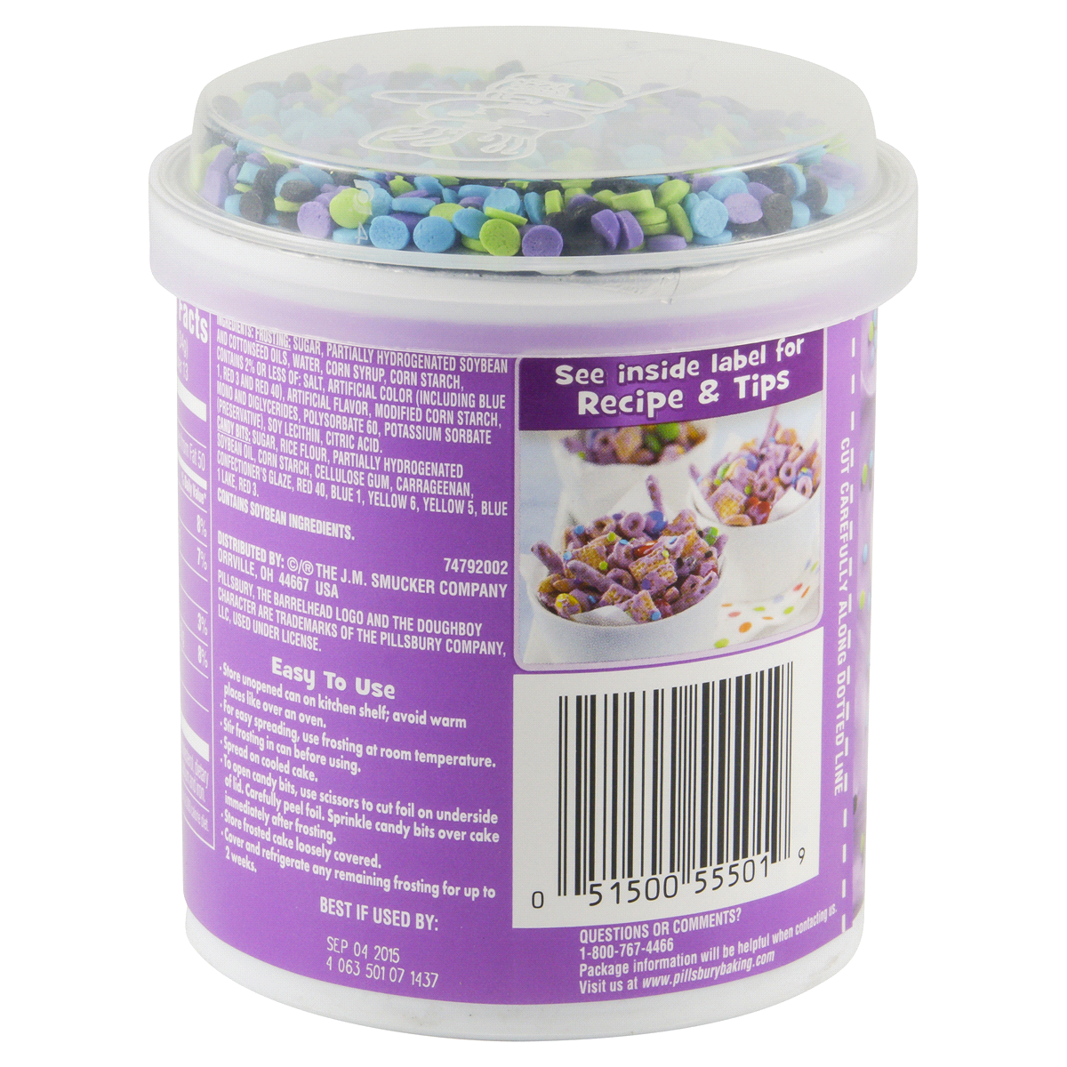 slide 3 of 5, Pillsbury Funfetti Bold Purple Vanilla Frosting, 15.6 oz