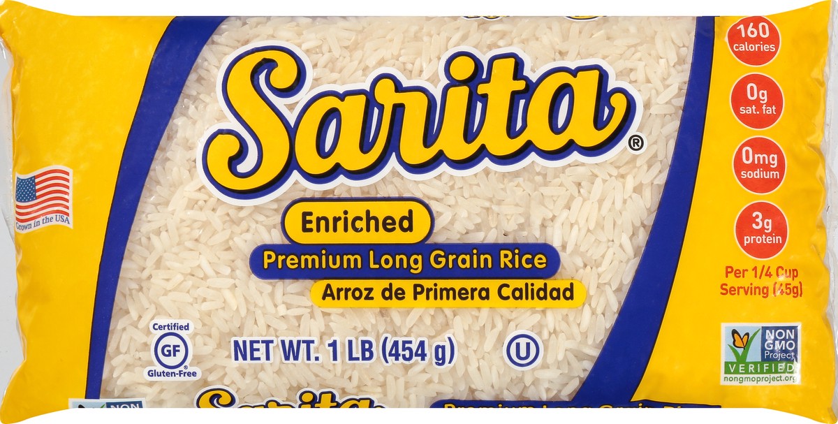 slide 12 of 13, Sarita Enriched Premium Rice 1 lb, 1 lb