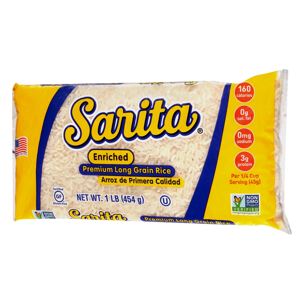 slide 5 of 13, Sarita Enriched Premium Rice 1 lb, 1 lb