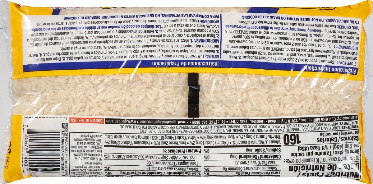 slide 7 of 13, Sarita Enriched Premium Rice 1 lb, 1 lb