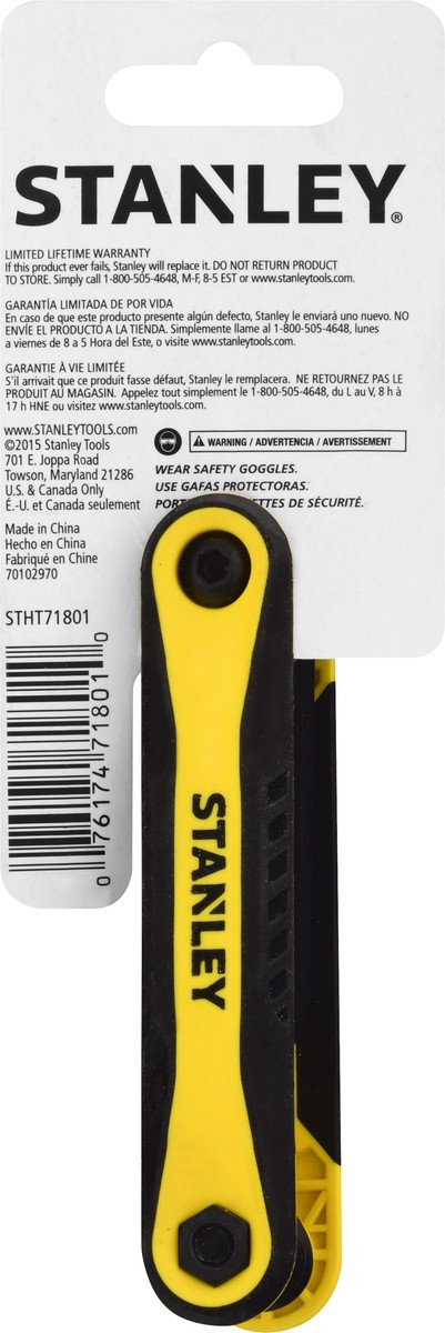 slide 7 of 9, Stanley Hex Key Set SAE, 1 ct