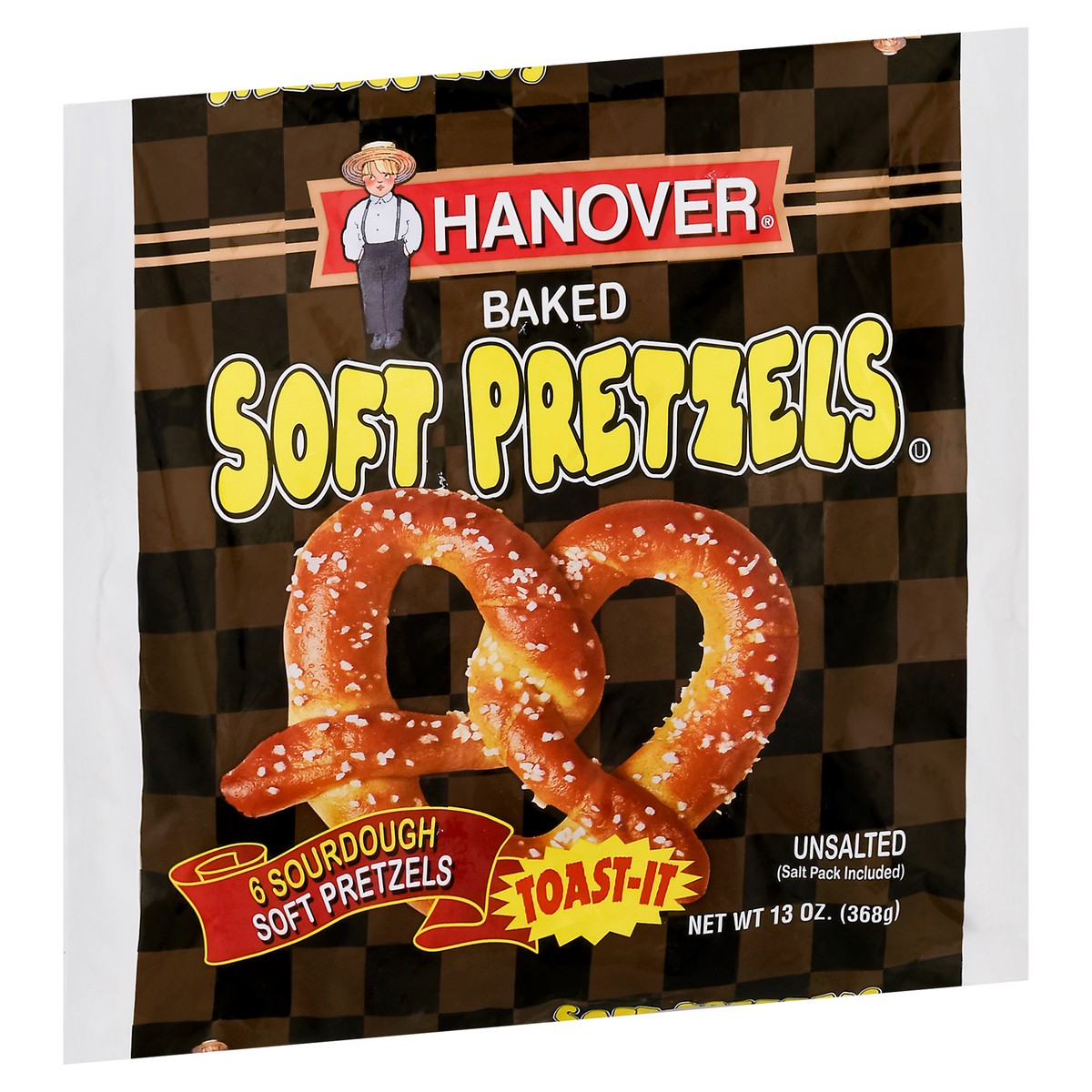 slide 3 of 14, Hanover Baked Unsalted Sourdough Soft Pretzels 6 Each, 6 ct