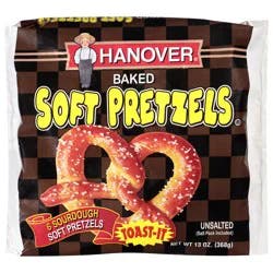 Hanover Baked Unsalted Sourdough Soft Pretzels 6 Each