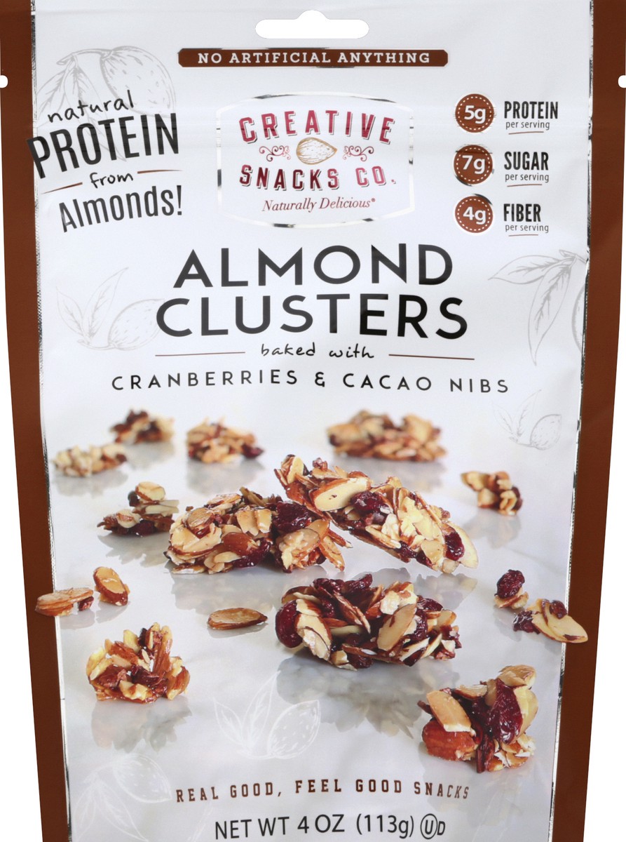 slide 5 of 6, Creative Snacks Almond Clusters, Baked with Cranberries & Cacao Nibs, 4 oz