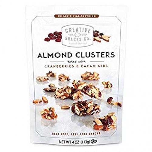 slide 1 of 6, Creative Snacks Almond Clusters, Baked with Cranberries & Cacao Nibs, 4 oz