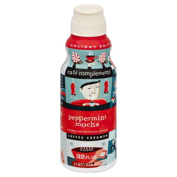 slide 1 of 1, Cafe Complements Peppermint Mocha Coffee Creamer, 32 oz