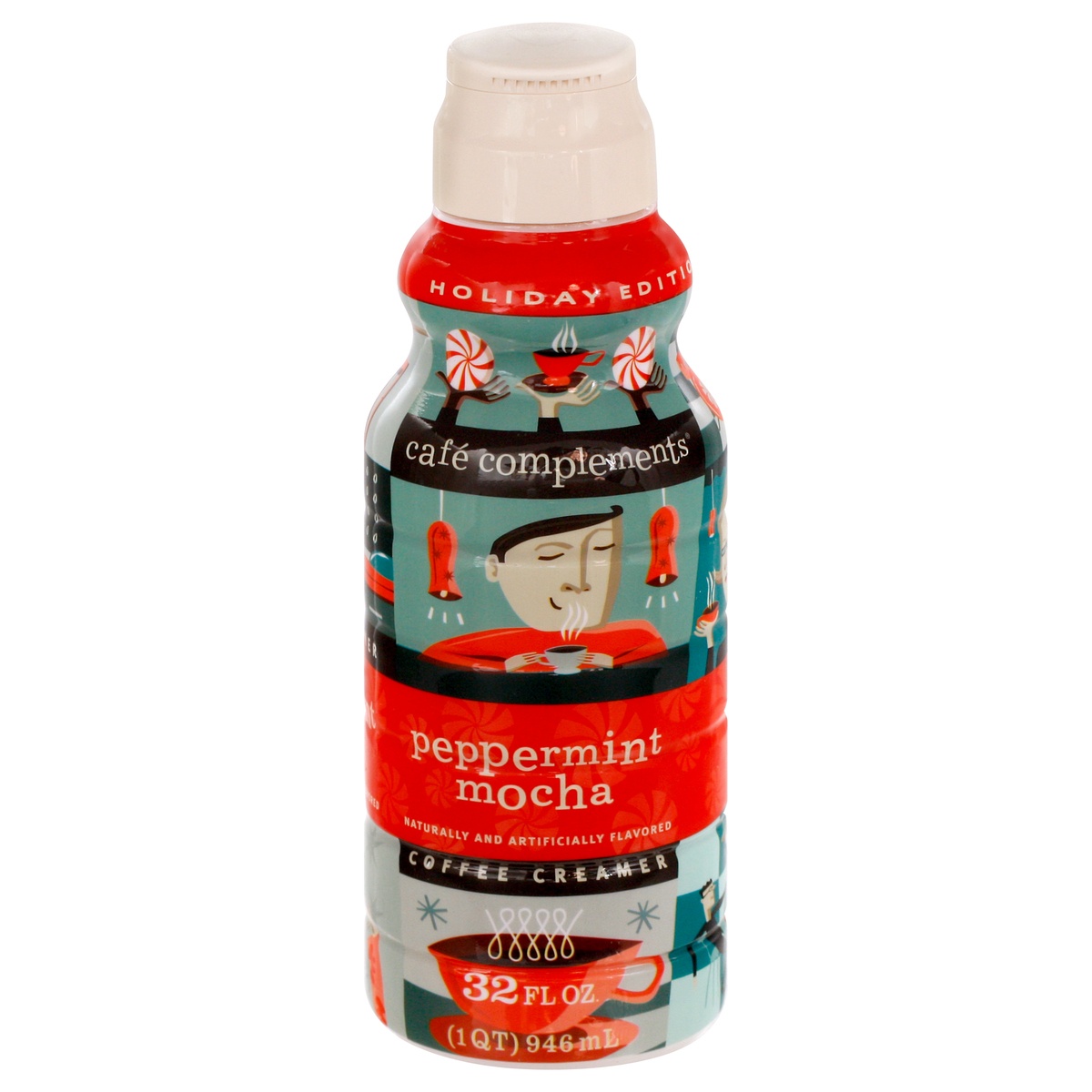slide 1 of 1, Cafe Complements Peppermint Mocha Coffee Creamer 32 oz, 