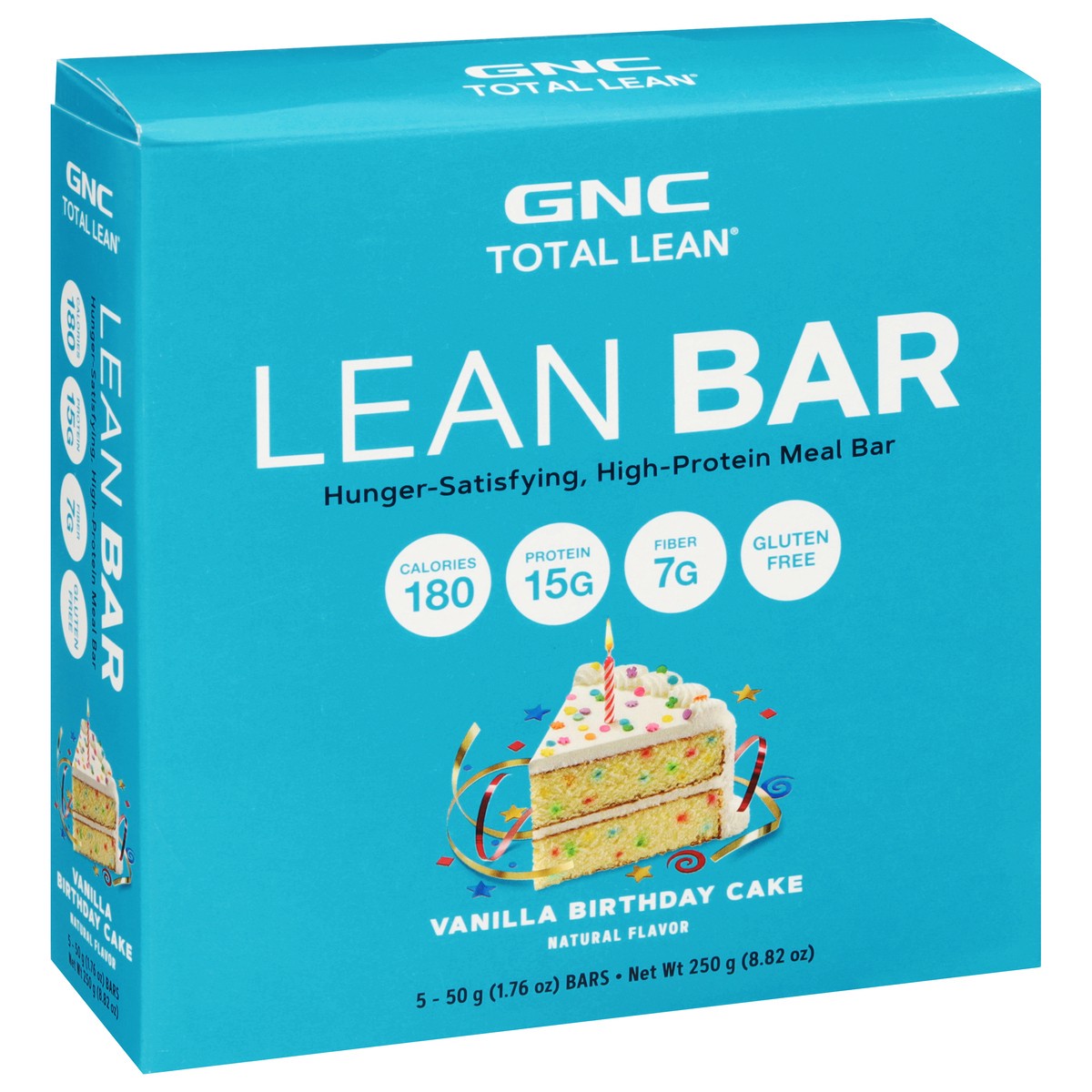 slide 6 of 9, GNC Total Lean Vanilla Birthday Cake Lean Bar 5 - 50 g Bars, 5 ct