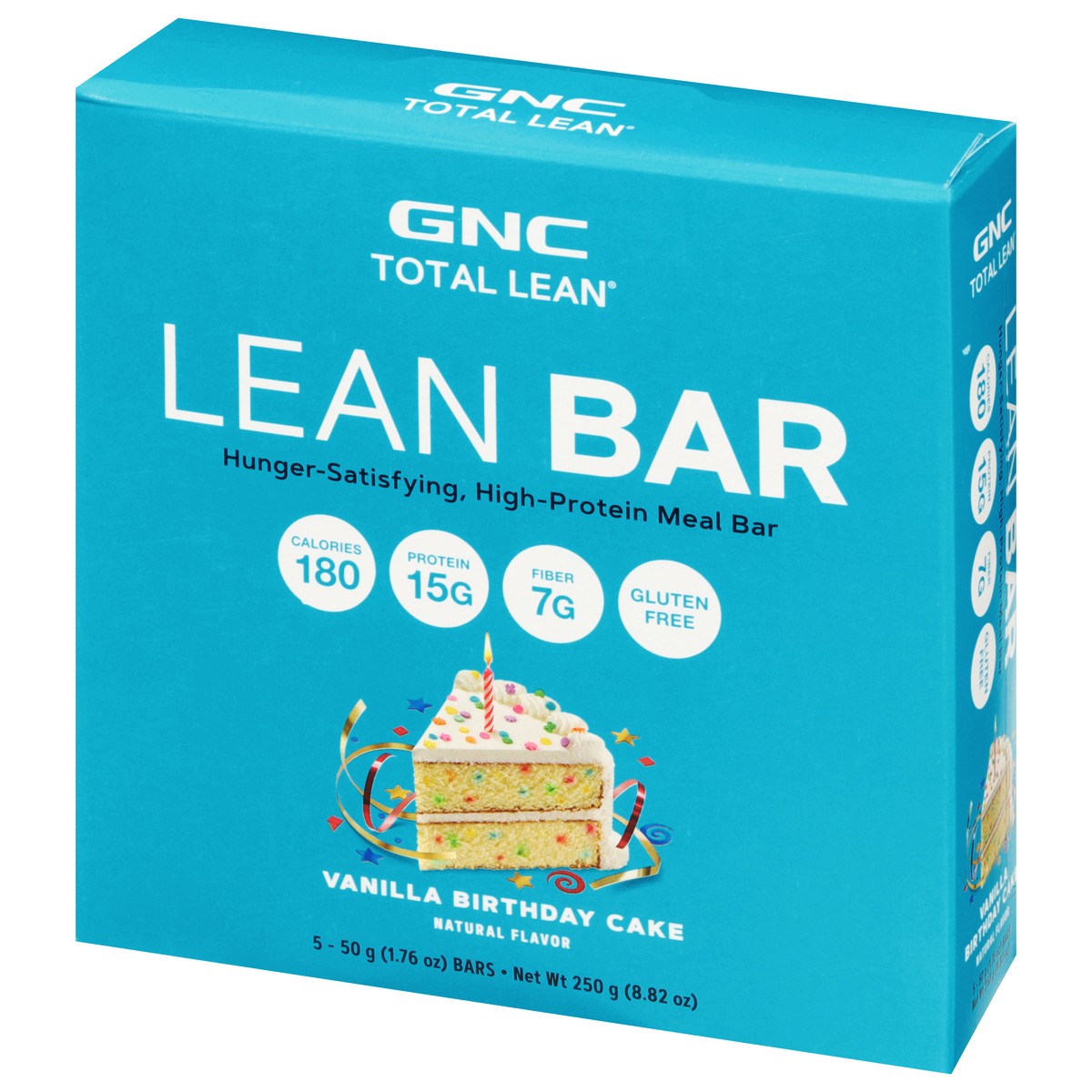 slide 7 of 9, GNC Total Lean Vanilla Birthday Cake Lean Bar 5 - 50 g Bars, 5 ct