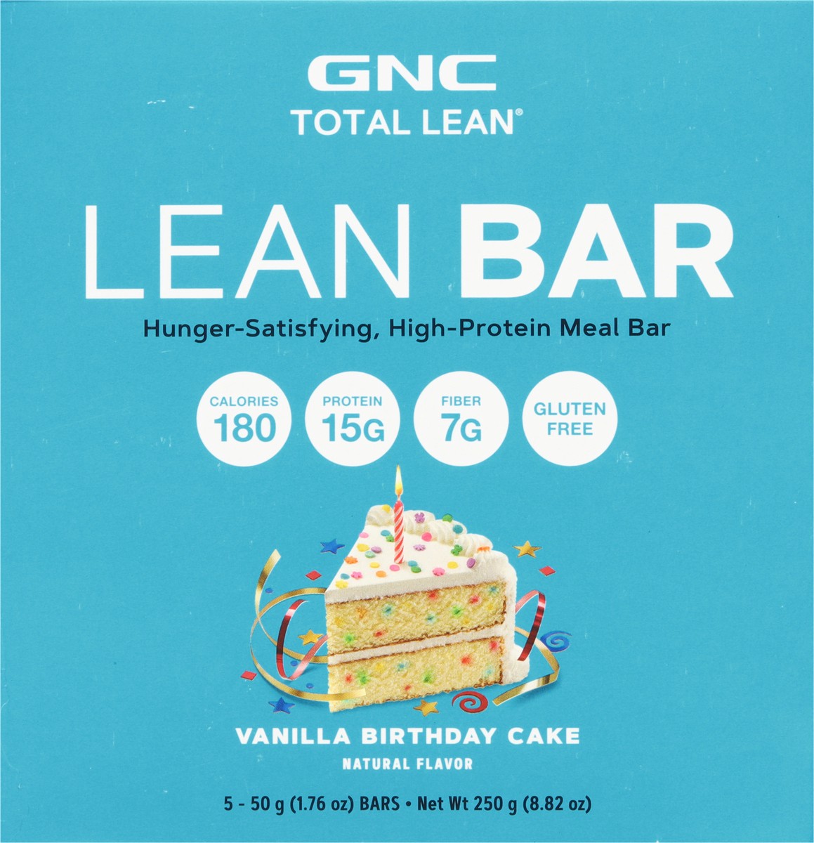 slide 5 of 9, GNC Total Lean Vanilla Birthday Cake Lean Bar 5 - 50 g Bars, 5 ct