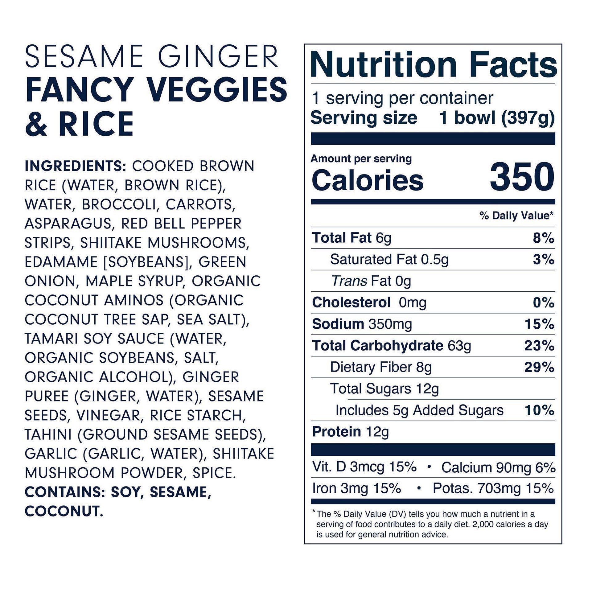 slide 2 of 5, Forks Over Knives Sesame Ginger Fancy Veggies & Rice 14 oz, 14 oz