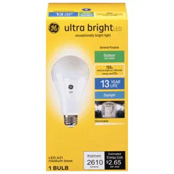 GE Ultra Bright 22 Watts Daylight LED A21 Light Bulb 1 ea