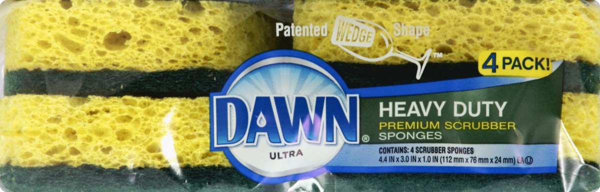 slide 2 of 4, Dawn Scrubber Sponges 4 ea, 1 ct