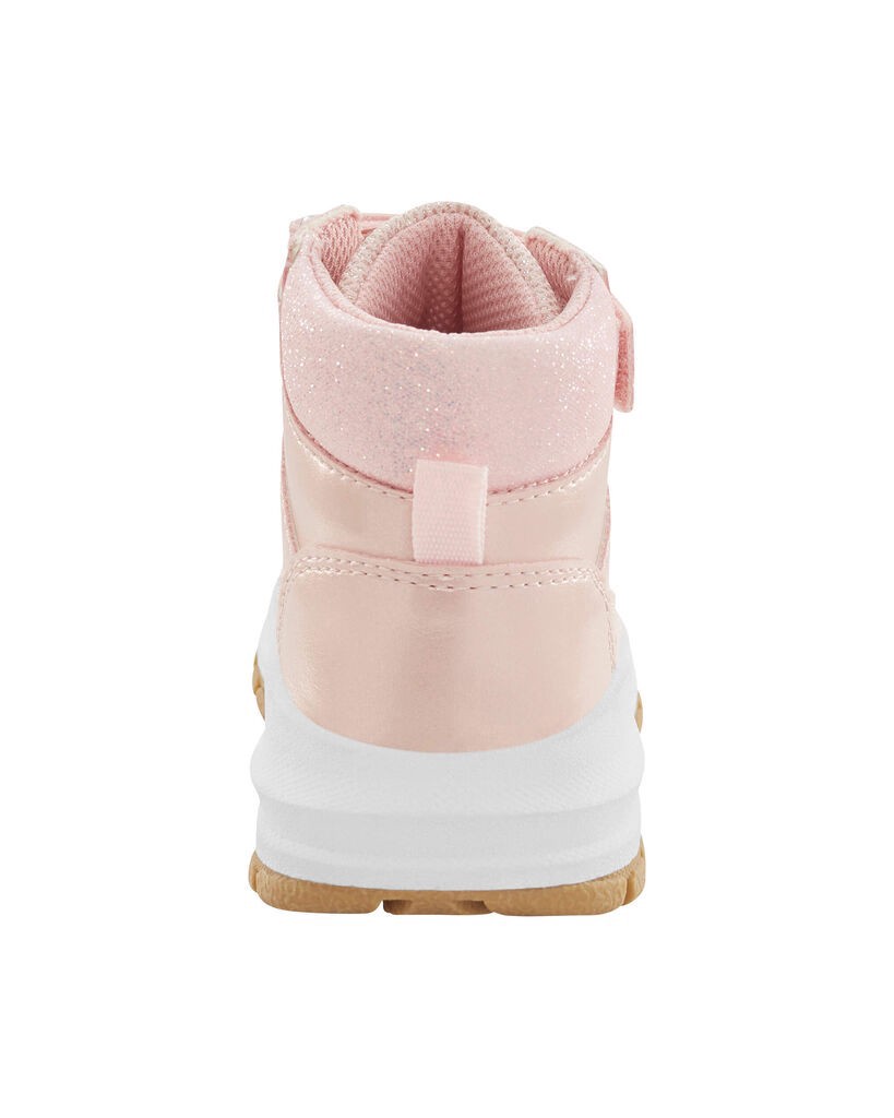 slide 5 of 6, Oshkosh Kid Metallic Pink Lace-Up Boots Pink 3Y, 1 ct