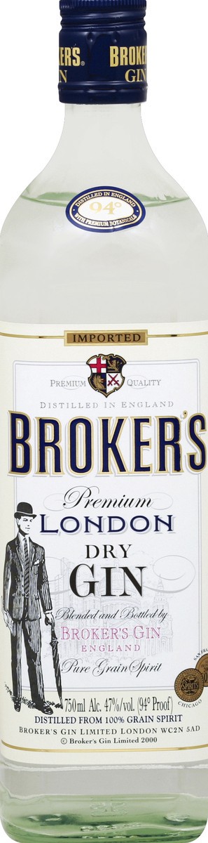 slide 3 of 7, Brokers Dry Gin 750 ml, 750 ml