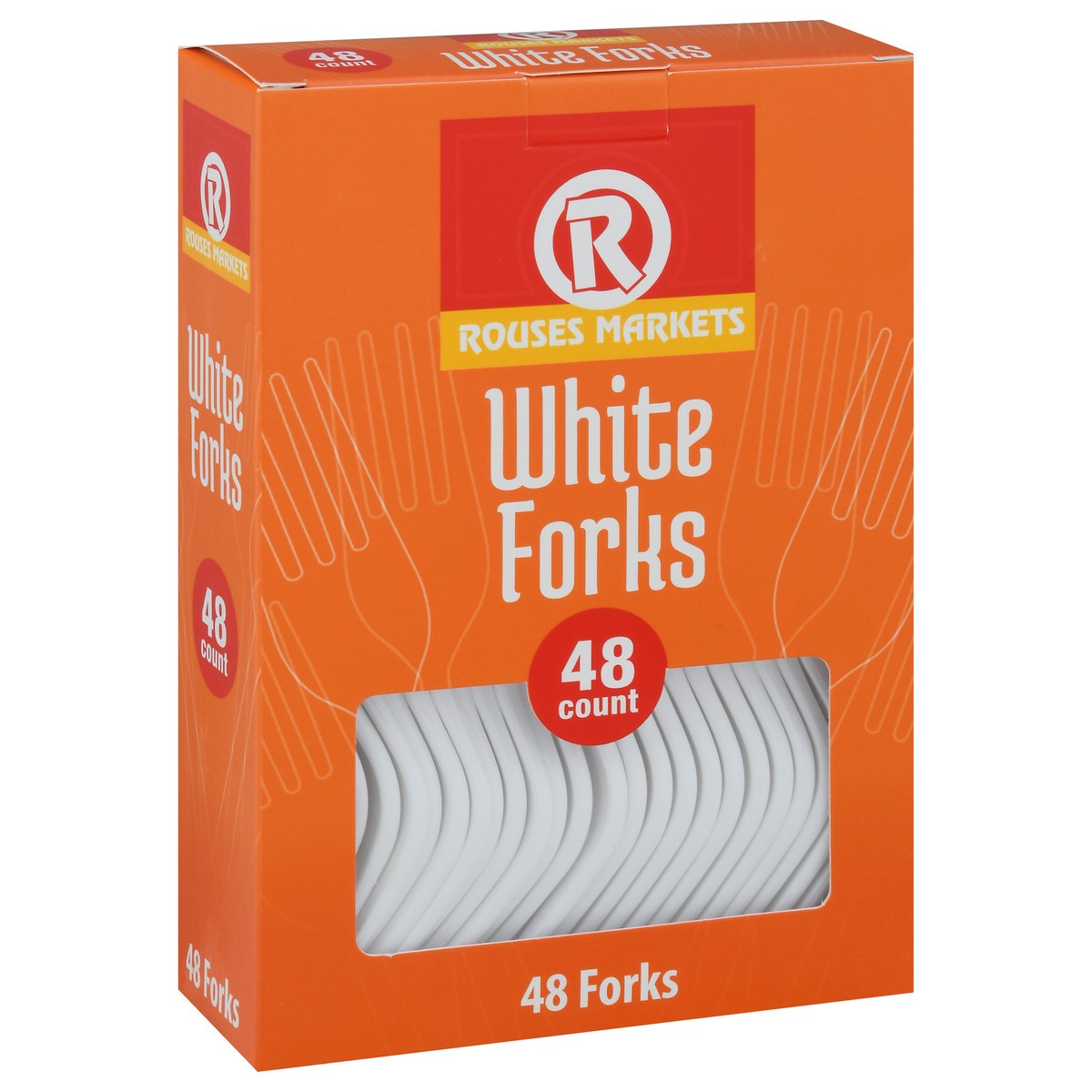 slide 7 of 9, Rouses Markets White Forks 48 ea, 48 ct