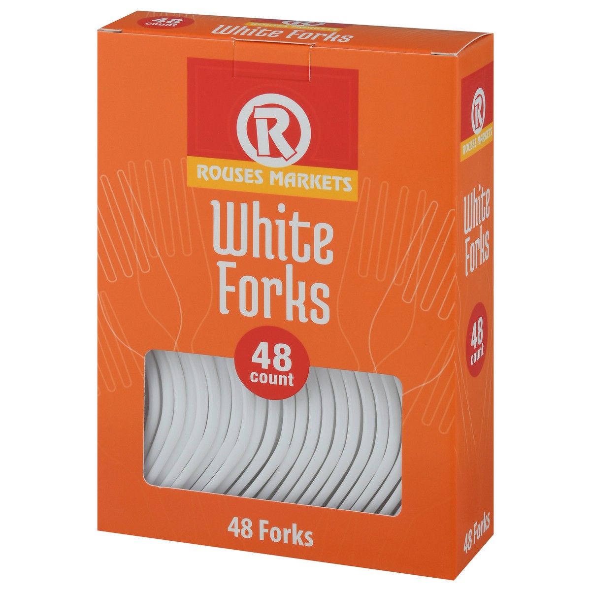 slide 4 of 9, Rouses Markets White Forks 48 ea, 48 ct