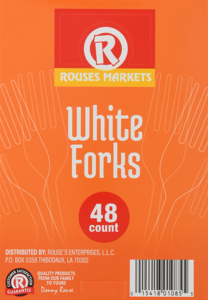 slide 3 of 9, Rouses Markets White Forks 48 ea, 48 ct