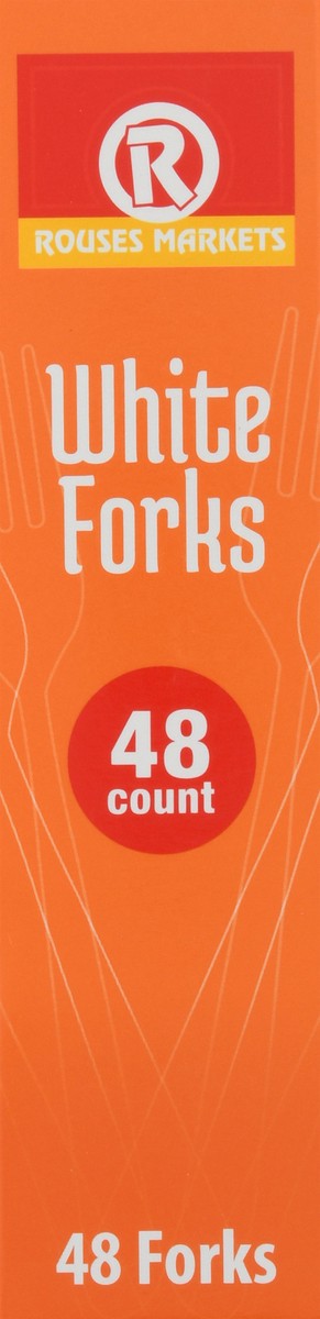 slide 2 of 9, Rouses Markets White Forks 48 ea, 48 ct
