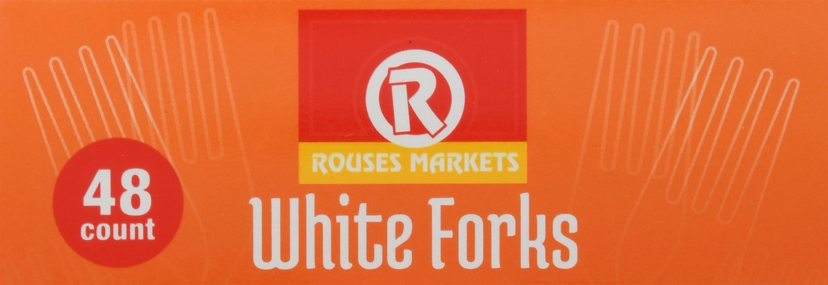 slide 9 of 9, Rouses Markets White Forks 48 ea, 48 ct