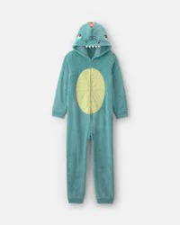 Carters Boys 1-Piece Dinosaur Halloween Fleece Pajama Costume - Green Green 12
