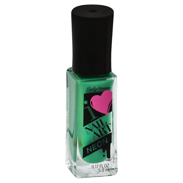 slide 1 of 1, Sally Hansen I Heart Nail Art Neon Nail Color Hot Wasabi, 0.17 oz