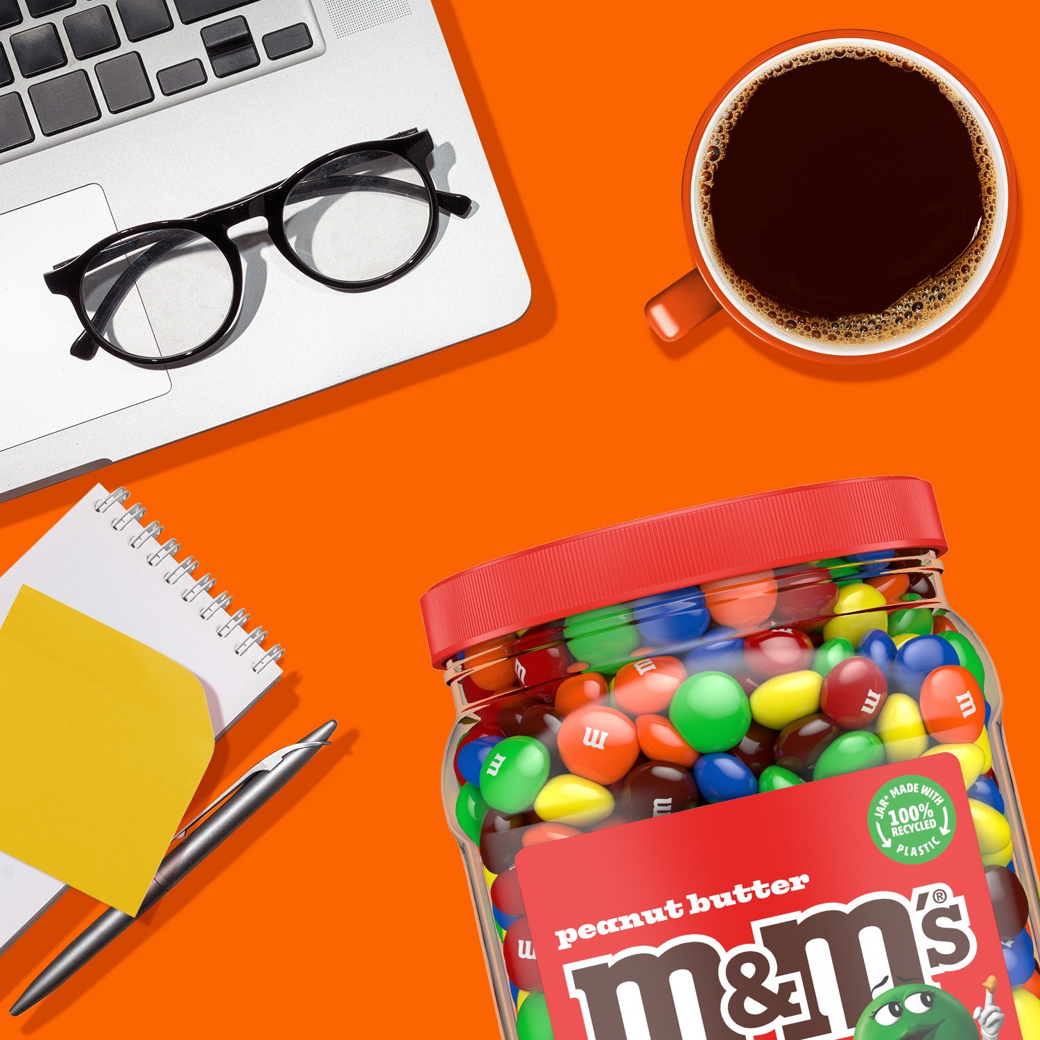 slide 2 of 8, M&M's Chocolate Candies, Peanut Butter, 55 oz