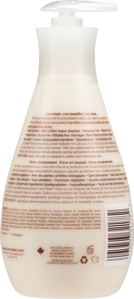 slide 7 of 9, Live Clean Bali Oil Nourishing Body Lotion 17 fl. oz. Pump, 17 fl oz