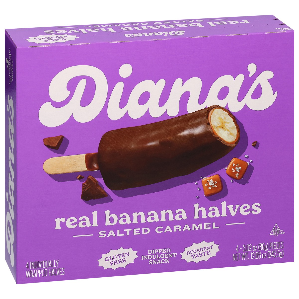 slide 12 of 13, Diana's Real Salted Caramel Banana Halves - 4 ct, 4 ct