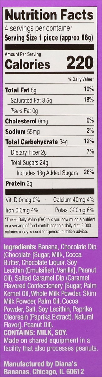slide 9 of 13, Diana's Real Salted Caramel Banana Halves - 4 ct, 4 ct