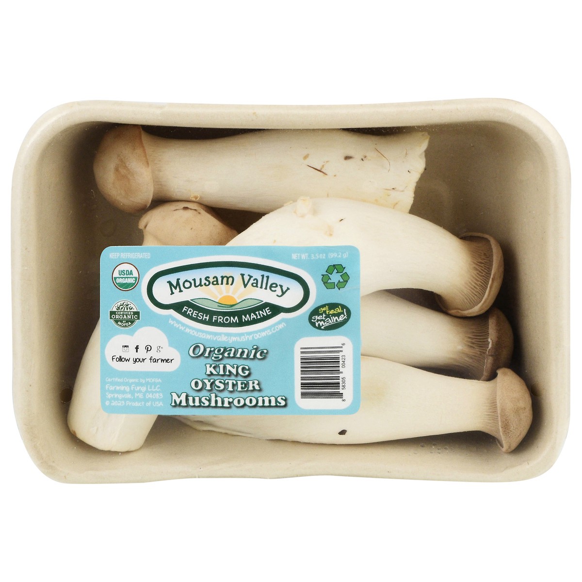 slide 2 of 13, Mousam Valley Organic King Oyster Mushrooms 3.5 oz, 3.5 oz