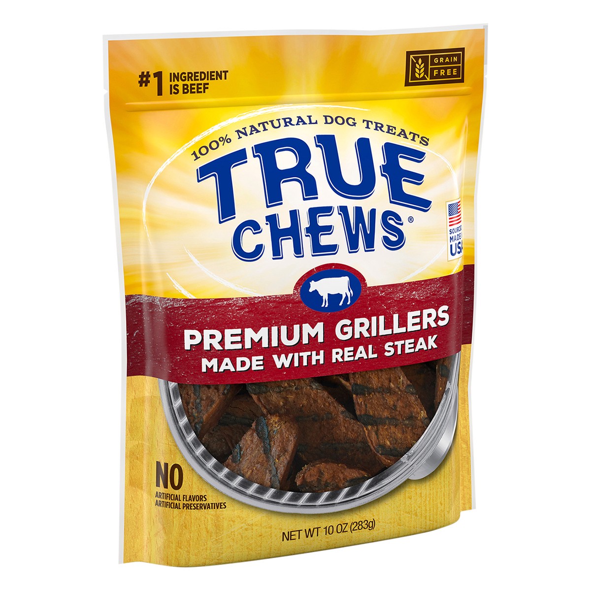 slide 4 of 10, True Chews Premium Grillers Steak Dog Treats 10 oz, 10 oz