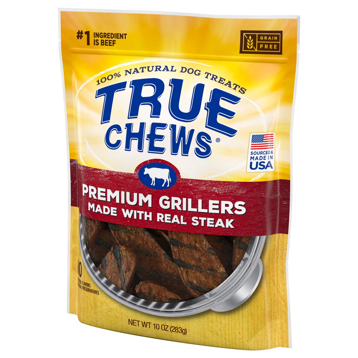 slide 8 of 10, True Chews Premium Grillers Steak Dog Treats 10 oz, 10 oz