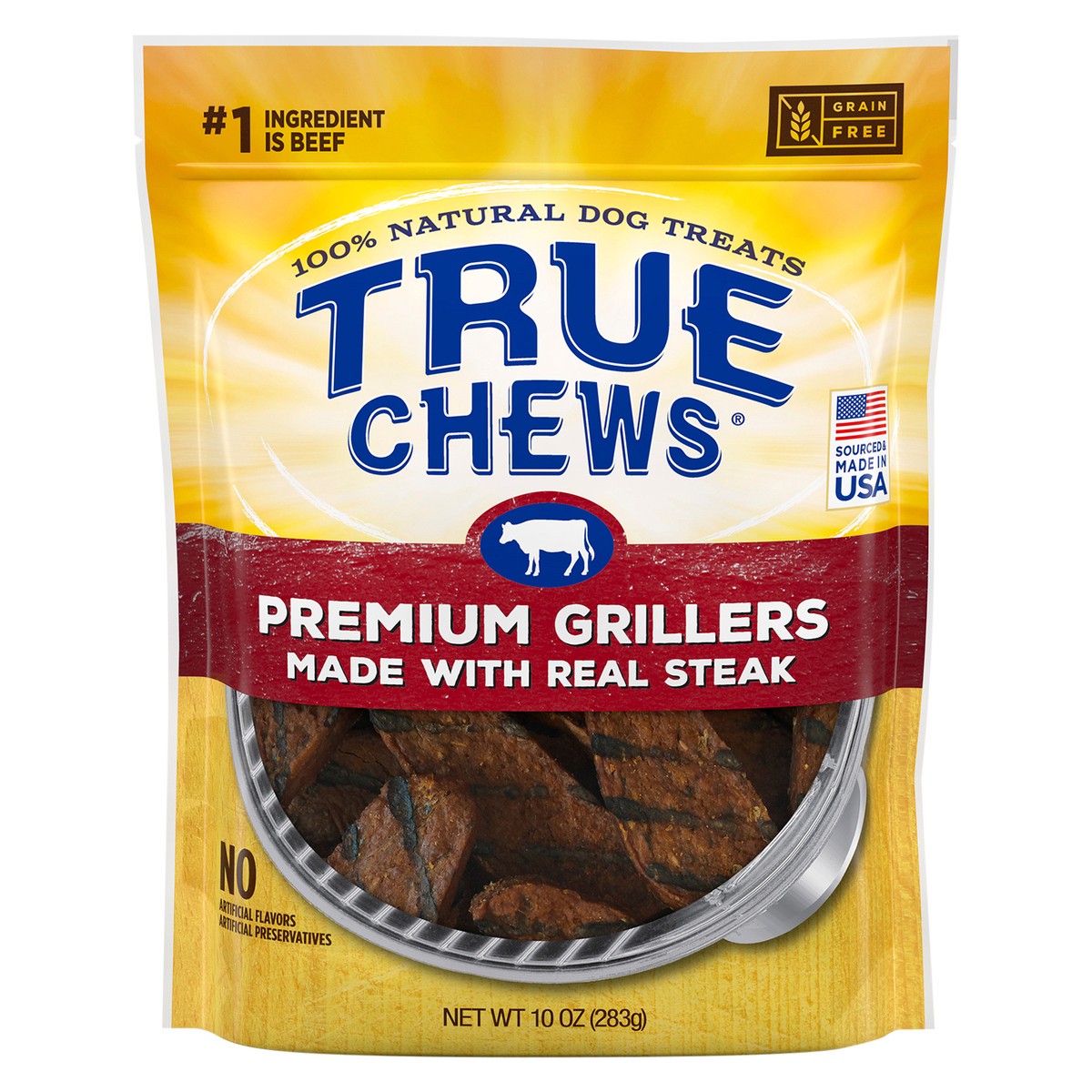 slide 3 of 10, True Chews Premium Grillers Steak Dog Treats 10 oz, 10 oz