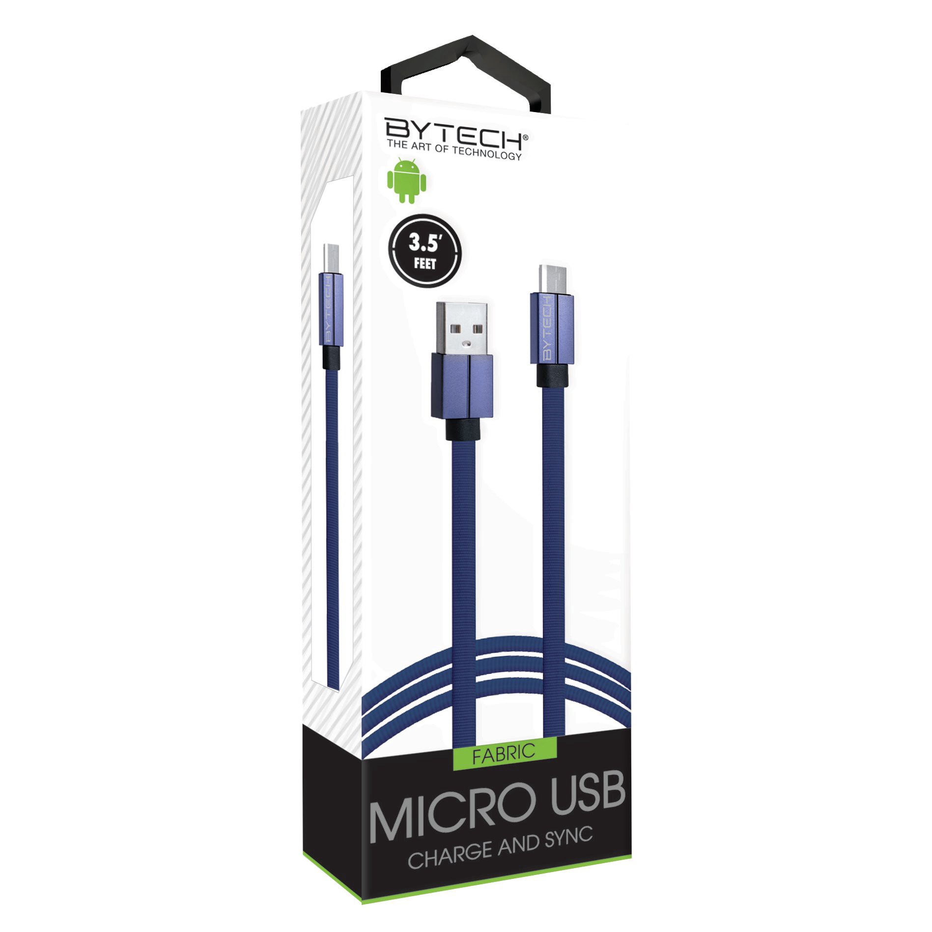 slide 1 of 1, Bytech Flat Fabric Micro Cable, 1 ct