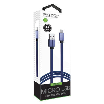 slide 1 of 1, Bytech Flat Fabric Micro Cable, 1 ct