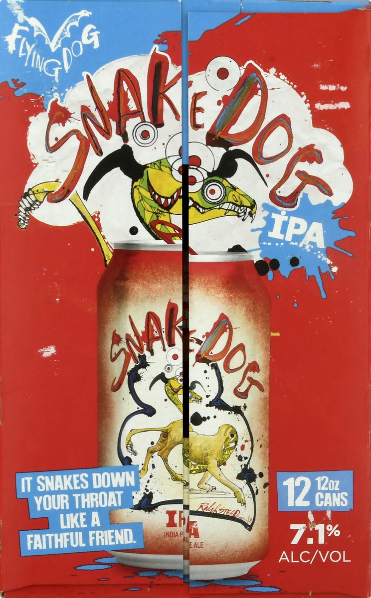 slide 8 of 8, Flying Dog Beer Snakedog, West Coast IPA, Craft Beer, 7.1% ABV, 12 ct